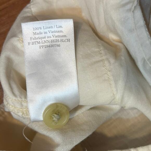 Everlane The Linen Way High Drape Pant In Bone Size 8 - Picture 6 of 8